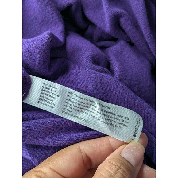 Eileen Fisher Tunic Sweater Top Women Size L Asymmetric Minimalist Capsule Cozy - Picture 9 of 9